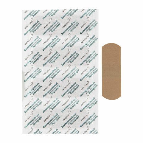 Набор лейкопластырей бактерицидных 20 шт., 4 размера, ВЕРОФАРМ, телесные, 20035854